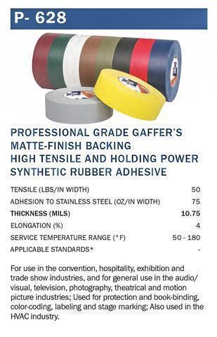 Shurtape P-628 Cloth Gaffer's Tape-TapeMonster